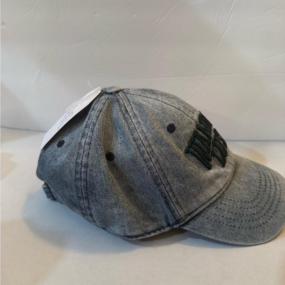 Time and Tru Women's Washed Denim Wander Lust Baseball Hat - Picture 5 of 9